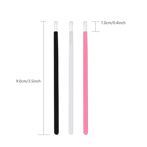 PYO Cookie Paint Brush Disposable Lip Brushes Mini Paint Brush Cookies Disposable Nail Polish Brush Paint Your Own Cookie Food Safe Paint Brushes Mini Paint Brushes Cookies (50, Black) - color: Black