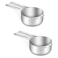 2PCS 1/4CUP(60ml, 2oz) Measuring Cup, 18/8 Stainless Steel Measure Scoop - size: 1/4cup|60ml|2oz