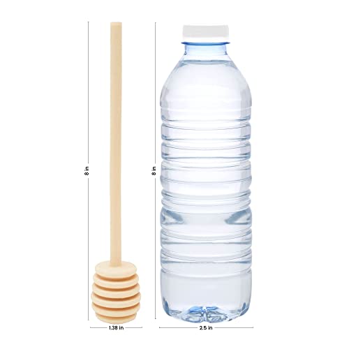 Wooden Honey Dipper Sticks, Honey Comb Wand Stirrers for Tea, Honeycomb Dripper Stir Spoons, Wood Dabber Combs Drizzler Sticks for Cake Pops, 8" Charcuterie Drizzle Dippers Pack of 6 by Woodpeckers - size: 8 inch