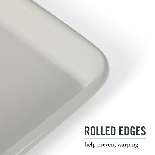 Martha Stewart Gallen 15 x 10 Inch Nonstick Carbon Steel Cookie Sheet – Cool Grey, Durable Bakeware for Even Baking and Easy Cleanup - color: Cool Gray