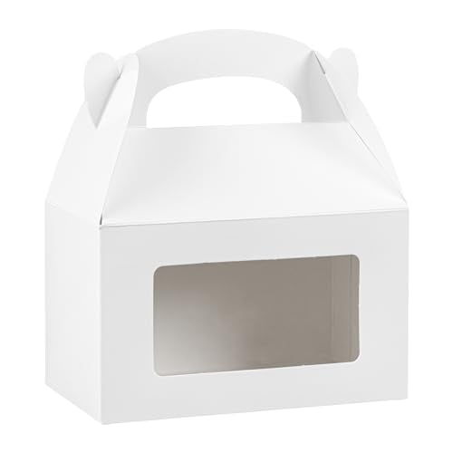 Restaurantware White Paper Gable Box Take Out Container, 25 Pack