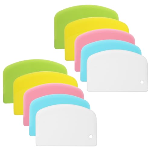 10 Pcs Dough Scraper, Bench Scraper for Bread Dough, Flexible Bowl Scrapers