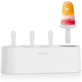 WYOK Popsicle Molds 4-Cavity Silicone Ice Pop Mold (White, IcyClassic Pops) - color: White