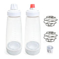 2-Pack Batter Dispenser with Whisk Ball, 1000ml Leak-Proof Squeeze Bottle with Stand for Pancakes, Waffles, Cupcakes & Crepes(PD-01)
