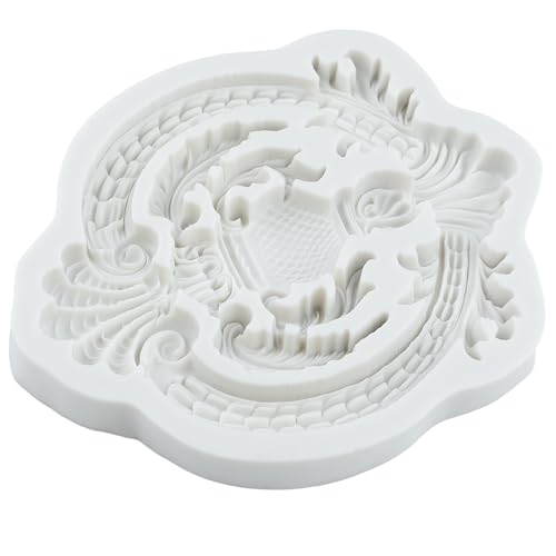 Baroque Silicone Molds Curlicues Scroll Relief Lace Fondant Mold - color: Style I