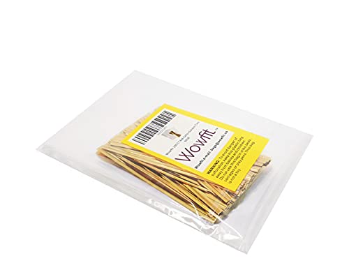 Wowfit 100 CT 4x6 Clear Cellophane Treat & Favor Bags, 4" Gold Twist Ties - size: 4x6 Inch (Pack of 100)
