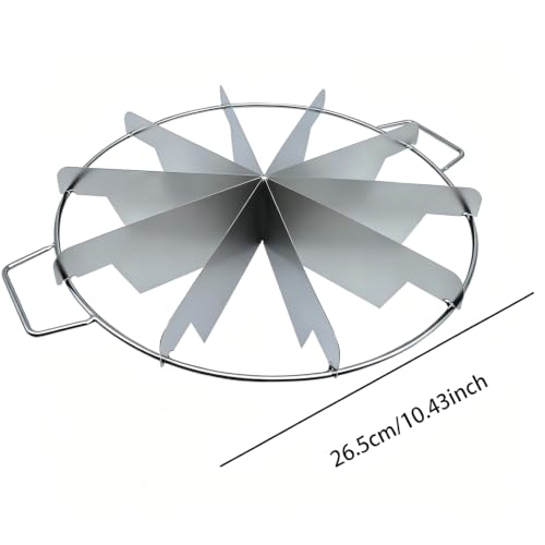 Pie Cutter 10 Slice Stainless Steel 10 Inch Cake Cutter Slicer - color: Silver, size: 10S-SS