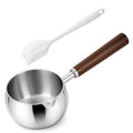 316 Stainless Steel Butter Warmer Pot with Silicone Spatula - 27oz（800ML) Saucepan for Melting Butter, Heating Milk, Warming Sauces, Coffe, Seafood & Chocolate Etc. - size: 27oz
