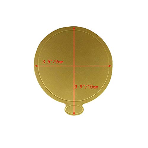 100-Pack Mini Cake Base Boards, Gold Mousse Cake Cardboard Set
