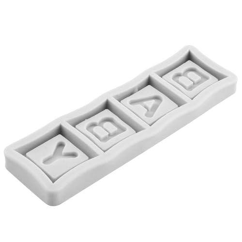 3D Baby Blocks Chocolate Silicone Mold BABY Letter Fondant Molds - color: Style E