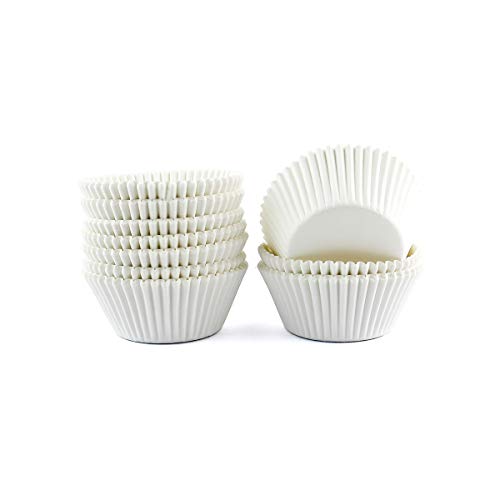 300 Count White Cupcake Liners Standard Paper Baking Cups - color: White