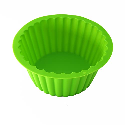 X-Haibei Giant Cupcake Pan Round Chocolate Cake Bread Bakeware Silicone Mold Top Dia. 7.8inch,Bottom 5.3inch, Height 3.5 inch