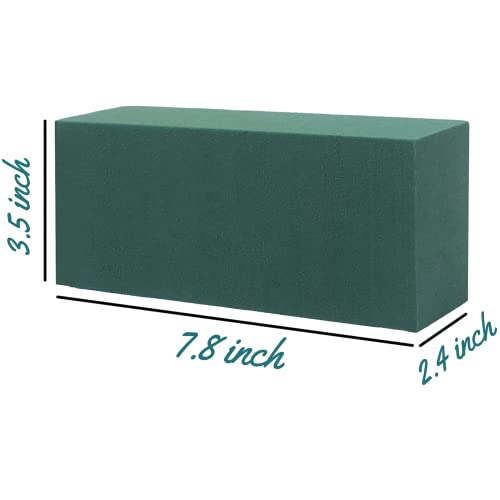 FLOFARE Pack of 8, Dry and Wet Floral Foam Blocks for Fresh and Artificial Flowers, Each (7.8” L x 3.5” W x 2.4” H), for Wedding, Birthdays, Home, Office and Garden Decorations - size: Pack of 8 Floral Foam