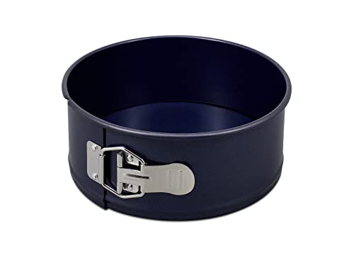Zyliss E980193 Non-Stick Springform Cake Tin | 20cm/8in | Carbon Steel | Dark Blue | Baking Tin/Bakeware/Cake Mould | Dishwasher Safe | 5 Year Guarantee - style: Springform Cake Tin