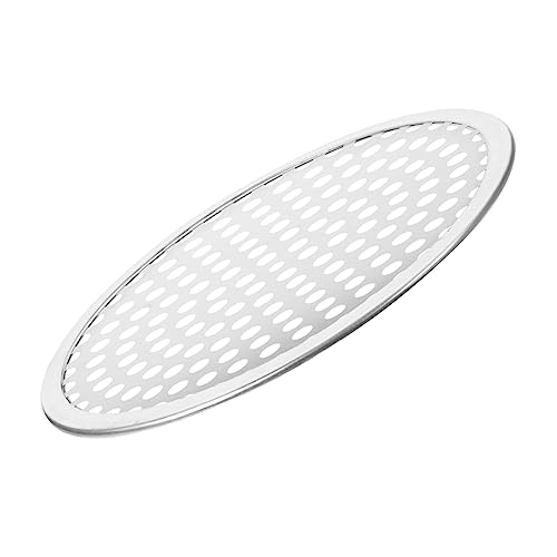 Round Perforated Pizza Pan Stainless Steel 9.05 inch Silver