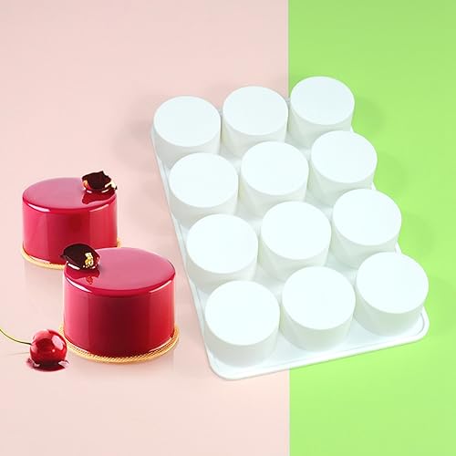 Cylinder Silicone Soap Mold Round Silicone Molds for Handmade Soap Making, Lotion Bars, Chocolate, Cake Mold (A_ Cylinder) - size: A_ Cylinder