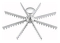 Winco 8-Cut Aluminum Pie Marker - size: 8"