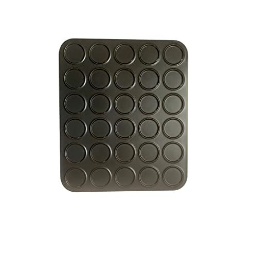 Fox Run Mini Macaron Baking Pan, 30 Small Cup Non-Stick Macaron Cookie Pan - size: 12 Cup Mini Macaron
