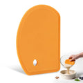 Sapid Flexible Curved Edge Silicone Bowl Scraper Dough Scraper Baking Bread - color: Orange