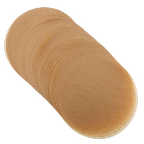 Hemoton 8.5 Inch Round Parchment Paper Liners Bbq Paper Sheets for Baking Steaming Oven and Microwave Use Double-Sided Waterproof Oil Proof Non-Stick 100 Count
