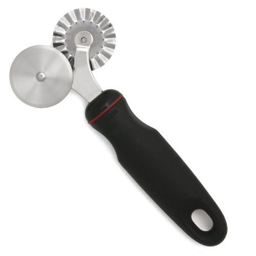 Norpro Grip-EZ Pastry & Ravioli Cutter Wheel, Dual Headed Stainless Steel - color: Black
