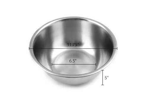 Fox Run Stainless Steel Mixing Bowl, Set of 3 Nesting Mixing Bowls - color: Stainless Steel, size: Set of 3 (4.25 - 10.75 Quart)