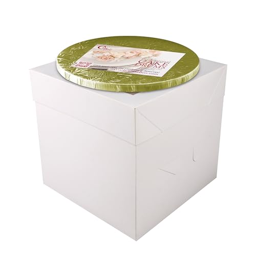 Cakebon Cake Box with Boards 8" Gold Round Smooth Cake Drum 1Pack - size: 8 inch, style: Gold - 2 Pack