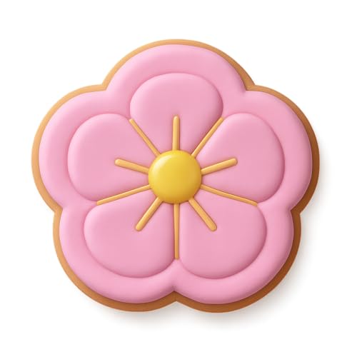 Flower Button Cookie Cutter & Stamp, Fondant & Clay - 4x4"