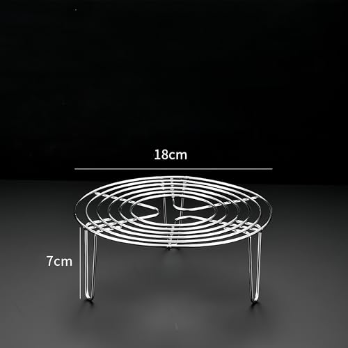 Round Steamer Rack, Cooling Rack, Stainless Steel Pot Mat, Wire Steamer Rack for pot cookers and pressure cookers (7 * 18cm) - size: 7*18cm