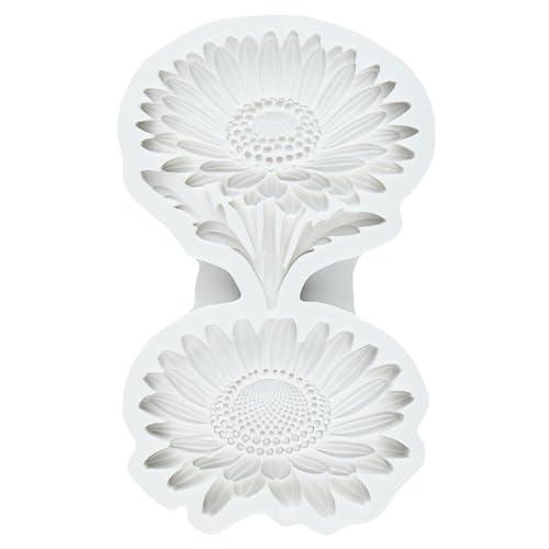 Sunflower Silicone Mold Daisy Flower Fondant Molds Set of 3 - color: Style F
