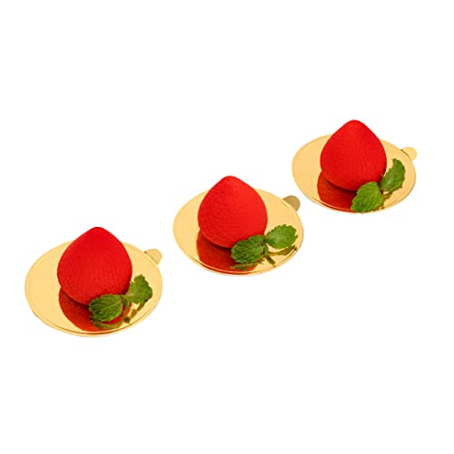 Pastry Tek 15 Cavities Strawberry Silicone Mold, 1 Oven-Ready Strawberry Mold - Flexible, Freezable, White Silicone Fruit Silicone Mold, Easy Release, For Baking - Restaurantware - size: 1 Count, style: Strawberry 15 Compartment
