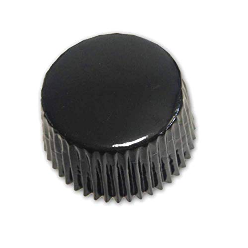 Black Foil Metallic Paper Muffin Cupcake Liners case Baking Cups 100 pcs,Standard Size 2x1.25inch - color: black foil