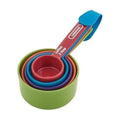 FARBERWARE 5-Piece Measuring Cup Set with Coffee Scoop, Durable Plastic Nesting Measuring Cups with Easy-Read Markings, BPA-Free, Dishwasher Safe - style: Cups
