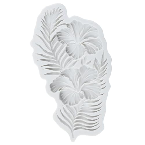 3D Flower Fondant Molds Hibiscus Flower Silicone Mold Set Of 2 - color: Style Q