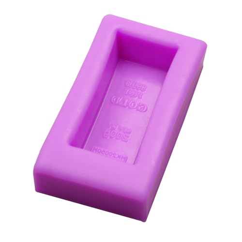 Gold Bar Silicone Fondant Molds Cake Decoration Chocolate Molds for Crafts Birthday Party Candy Cookies Gum Epoxy Resin Polymer Clay Set of 2