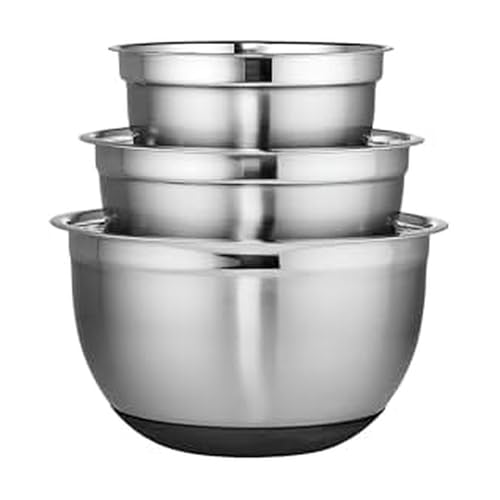 Chicago Metallic Stainless Steel Mixing Bowls Set of 3 Silver