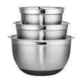 Chicago Metallic Stainless Steel Mixing Bowls Set of 3 Silver