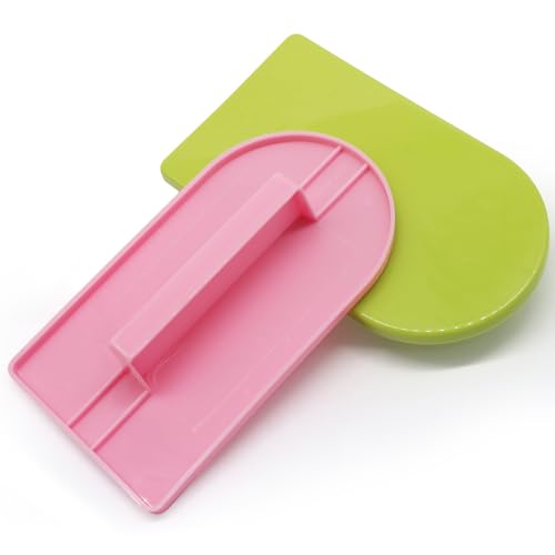 Bonsicoky 2 Pack Fondant Smoothing, Green & Pink - color: Green & Pink