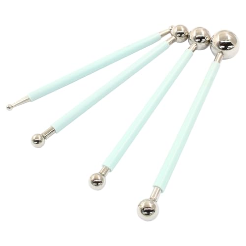 4Pcs Light Green Ball Shaped Cake Dotting Tool - color: Light Green