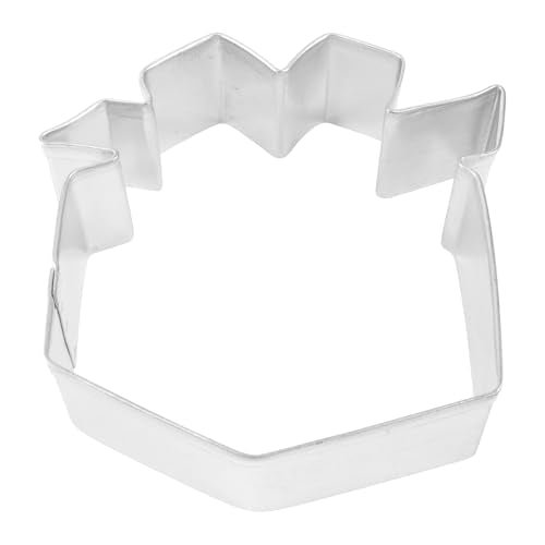 R&M Birthday Cookie Cutter 4-Piece Gift Set-Includes Cake and Candle, Plaque, Present, Balloon Bunch Cookie Cutter with Recipe Card - Steel