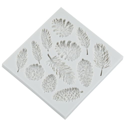 3D Pine Needles Branches Fondant Molds Pinecone Silicone Mold - color: Style N