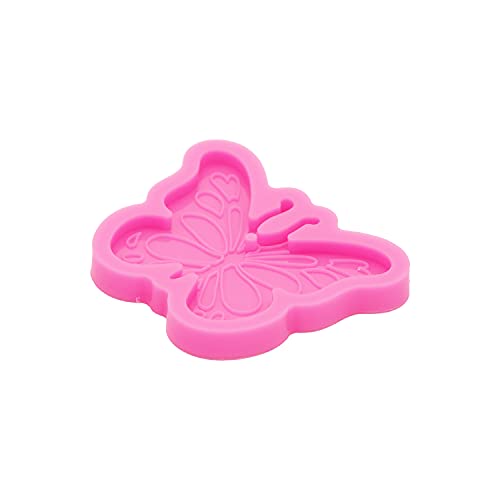 Super Shiny Butterfly Shape Keychain Resin Molds DIY Epoxy Resin Silicone Molds Custom Keychain Molds Animal Style Polymer Clay Moulds Backpack Luggage Pendant Epoxy Crafting Mold - color: B
