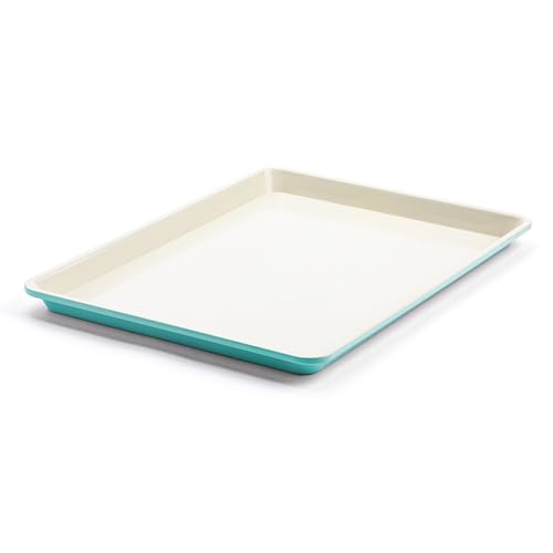 GreenLife 18” x 13” Ceramic Nonstick Half Cookie Sheet, Turquoise - color: Turquoise, size: 18" x 13" Half Baking Sheet