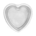 Fat Daddio's PHT-L83 Anodized Aluminum Removable Bottom Heart Cake Pan, 8 x 3 Inch - size: 8 x 3 Inch, style: Removable Bottom