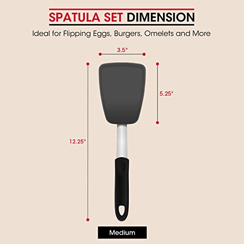 Unicook Flexible Silicone Spatula, Food Grade Kitchen Turner, Medium - size: Medium