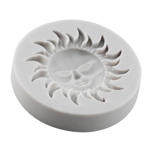 Sun Fondant Mold Sun Face Candy Chocolate Silicone Molds - color: Style I