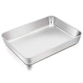 TeamFar Lasagna Pan, 12.3" x9.75" x2" Stainless Steel Rectangular Cake Pan - color: Silver, size: 12 Inch