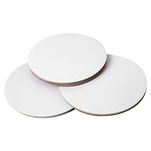 ONE MORE [25pcs] 10" White Cakeboard Round,Disposable Cake Circle Base Boards Cake Cardboard Pizza Plate platter 10 inch,Pack of 25