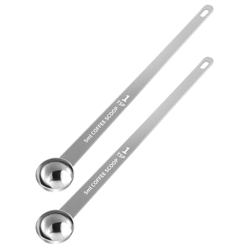 2PCS Extra Long Handle Coffee Scoop, 1Tsp(5ml) Measuring Spoon - size: 1tsp