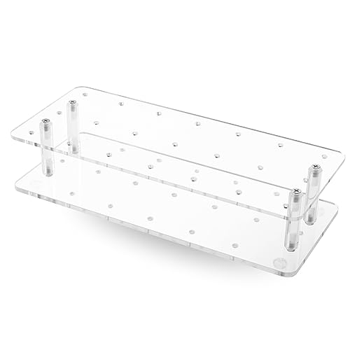 Goabroa Clear Cake Pop Stand, 21 Holes Acrylic Cakepops Display Stand